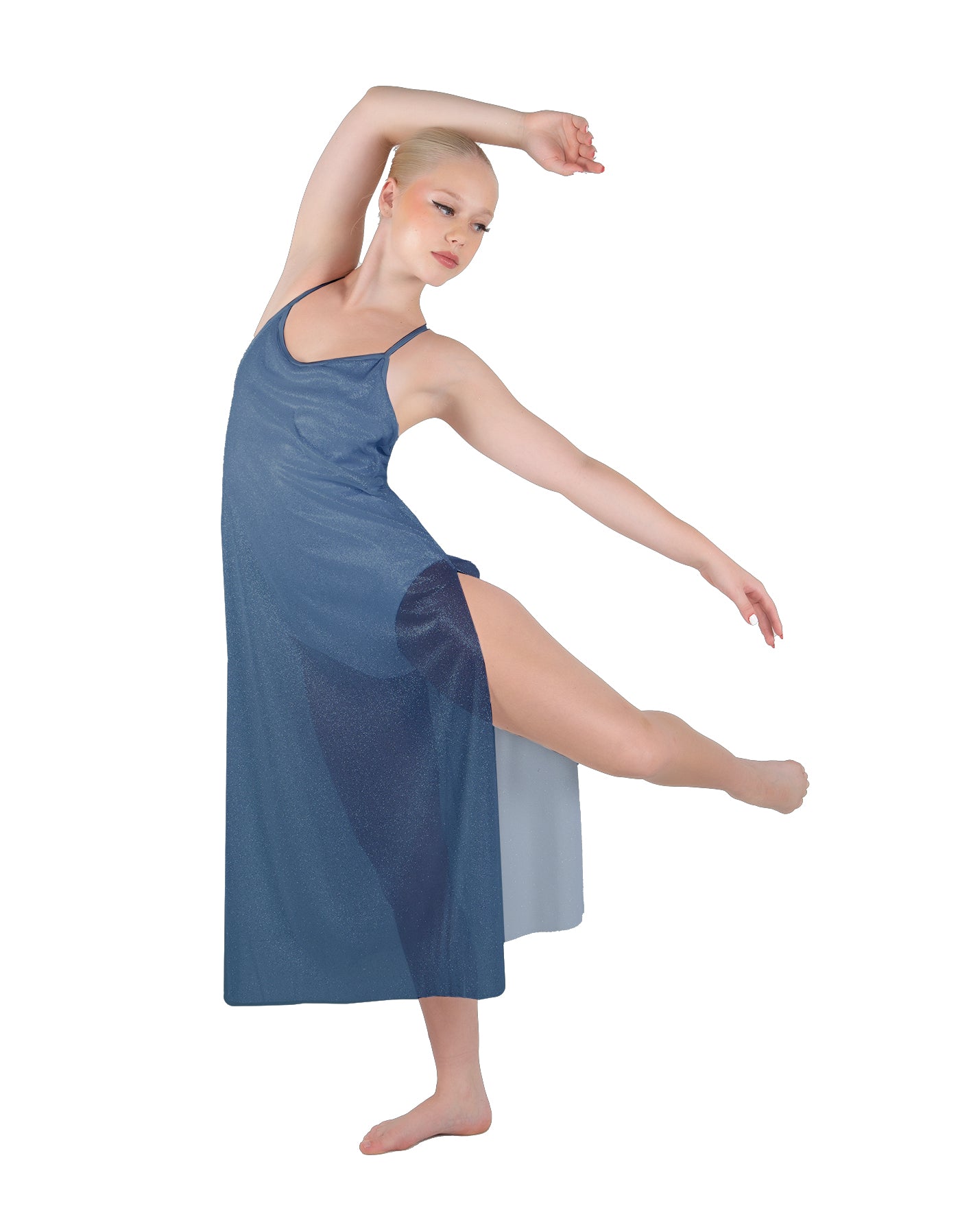 Solid Chiffon Long Panel Dress