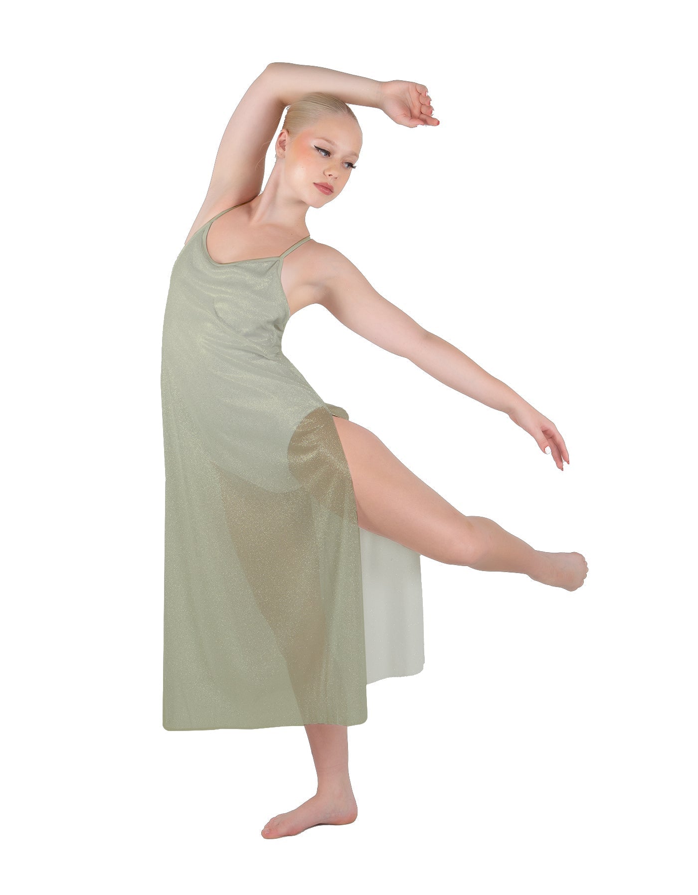 Solid Chiffon Long Panel Dress