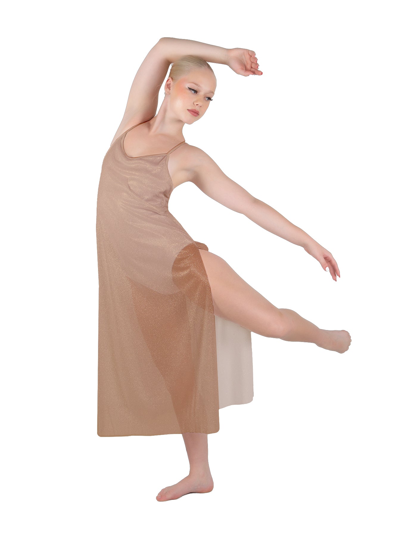 Solid Chiffon Long Panel Dress