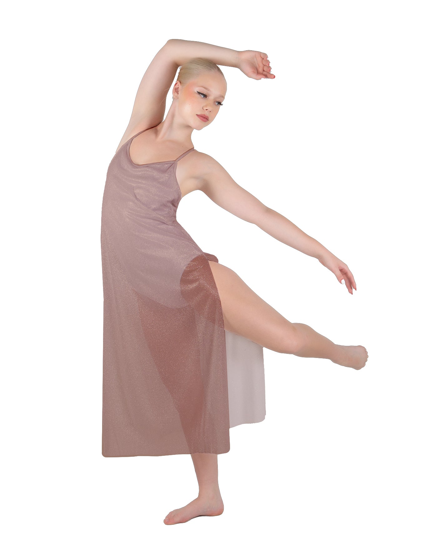 Solid Chiffon Long Panel Dress