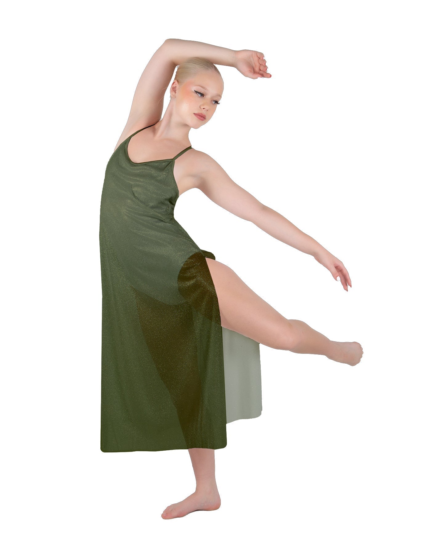 Solid Chiffon Long Panel Dress