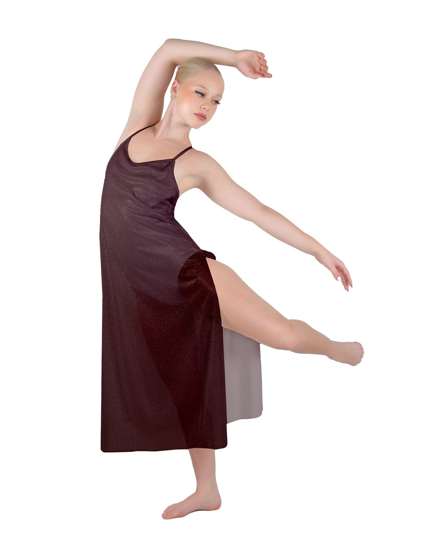 Solid Chiffon Long Panel Dress