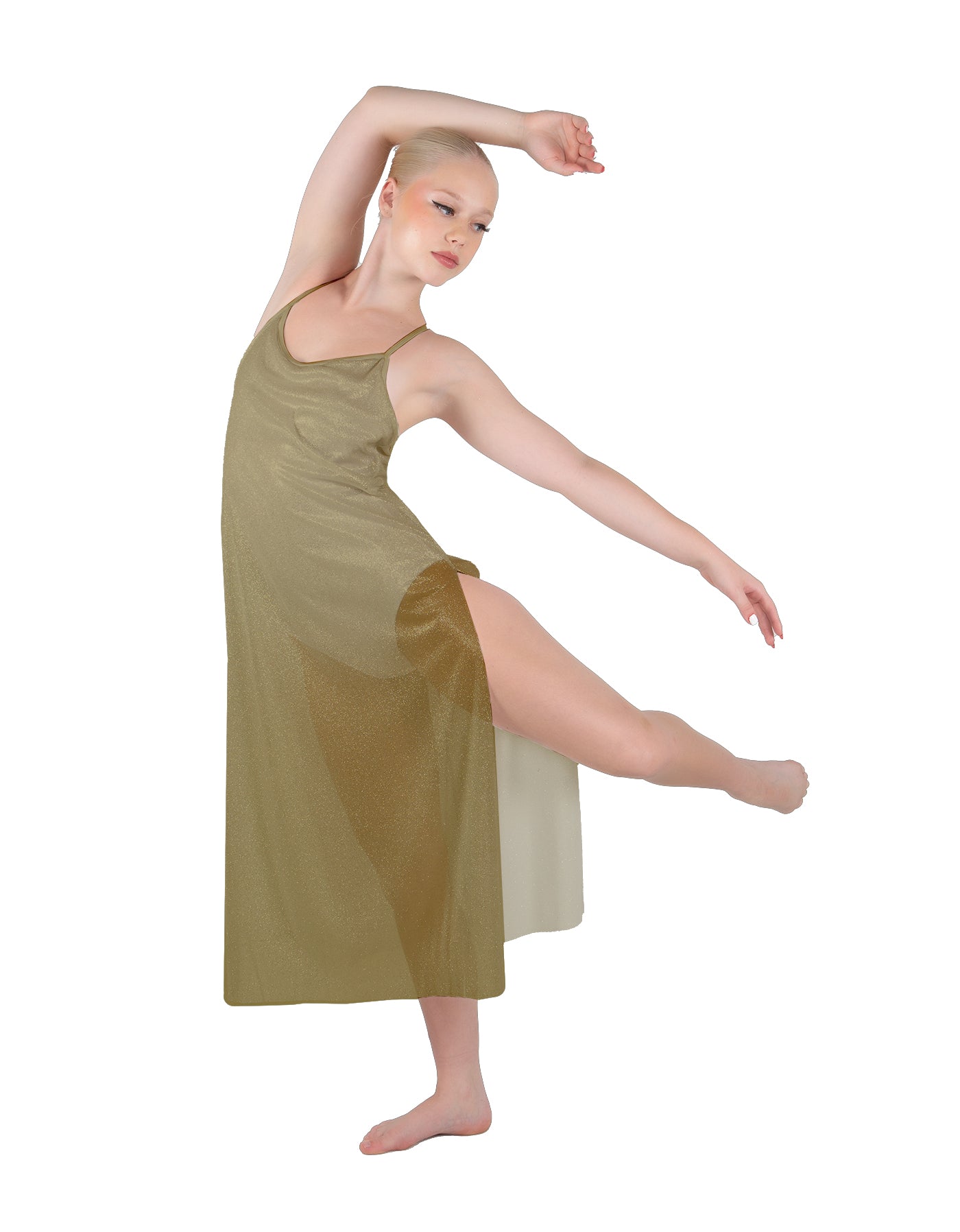 Solid Chiffon Long Panel Dress