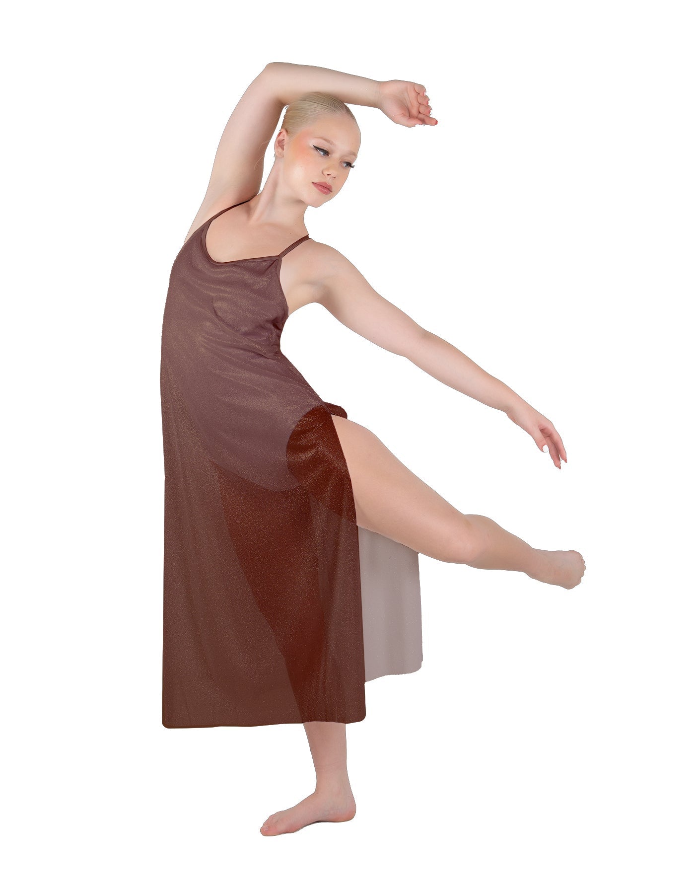 Solid Chiffon Long Panel Dress