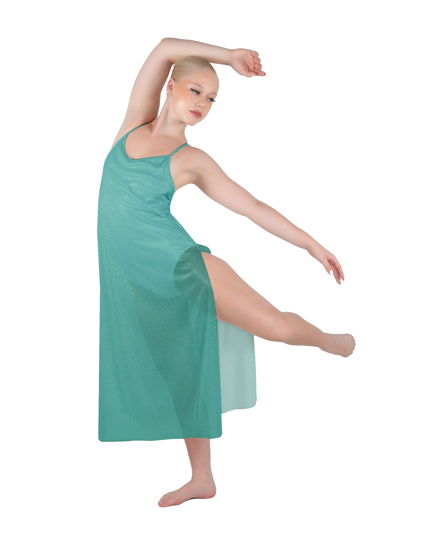 Solid Chiffon Long Panel Dress