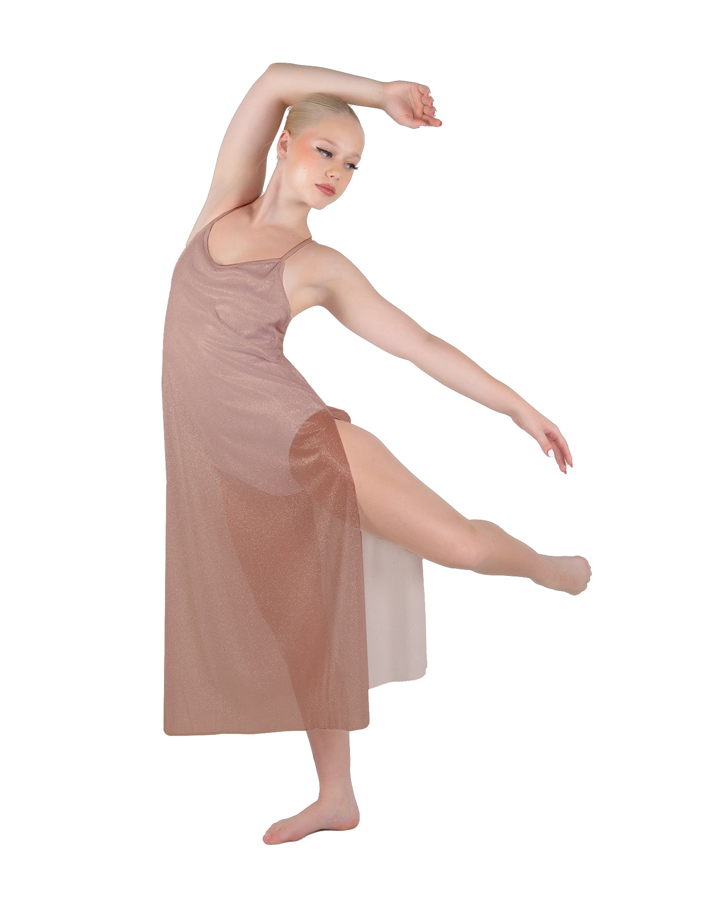 Solid Chiffon Long Panel Dress
