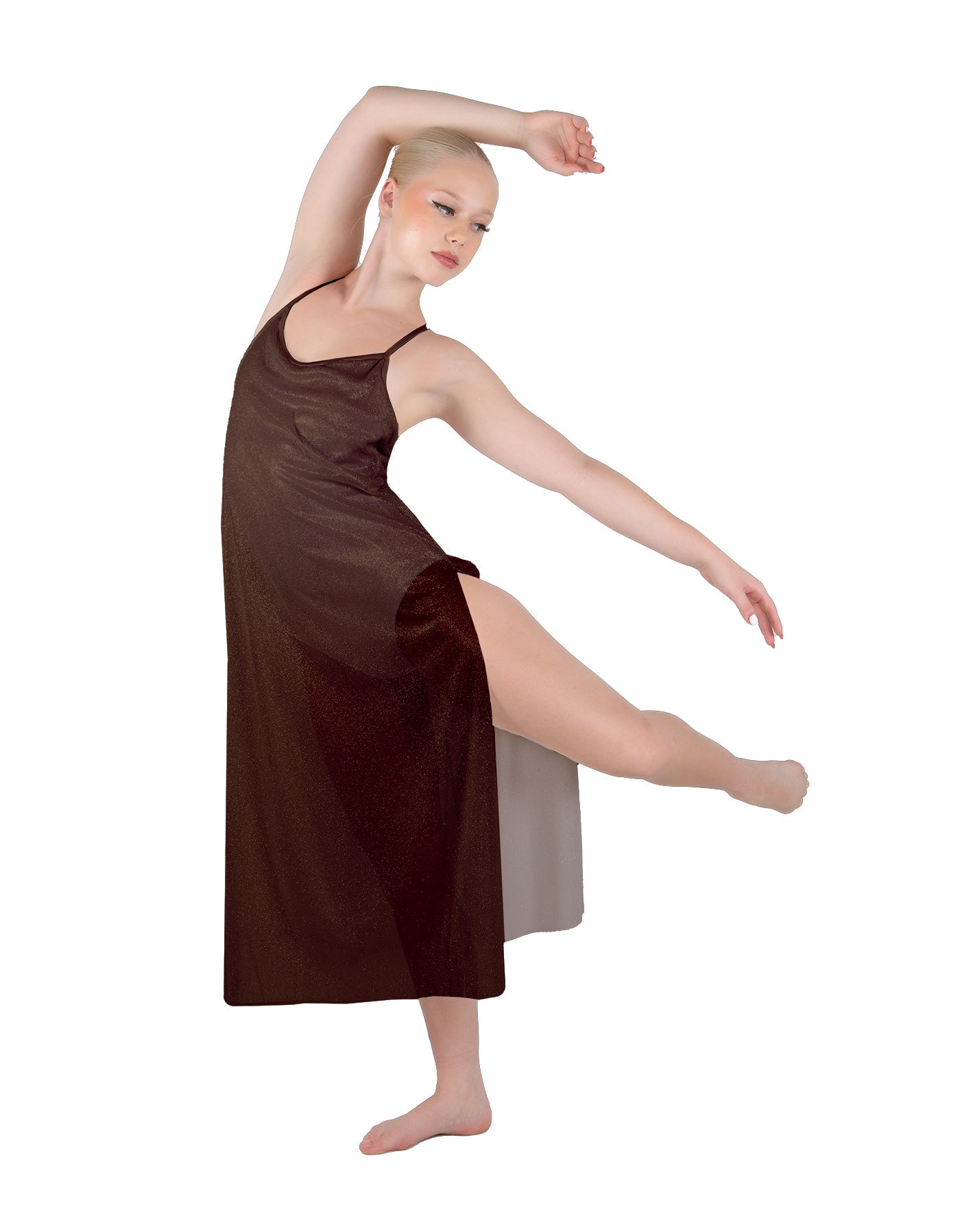 Solid Chiffon Long Panel Dress