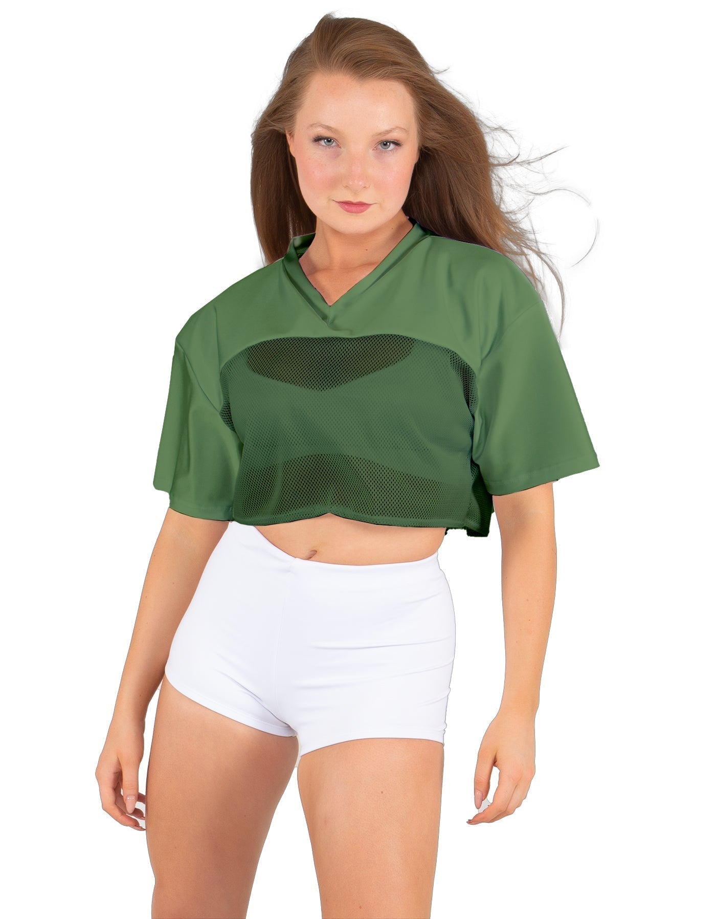 Lycra and Sport Mesh Squad Goal Yoke Tee