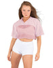 Lycra and Sport Mesh Squad Goal Yoke Tee
