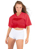 Lycra and Sport Mesh Squad Goal Yoke Tee