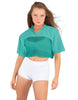 Lycra and Sport Mesh Squad Goal Yoke Tee