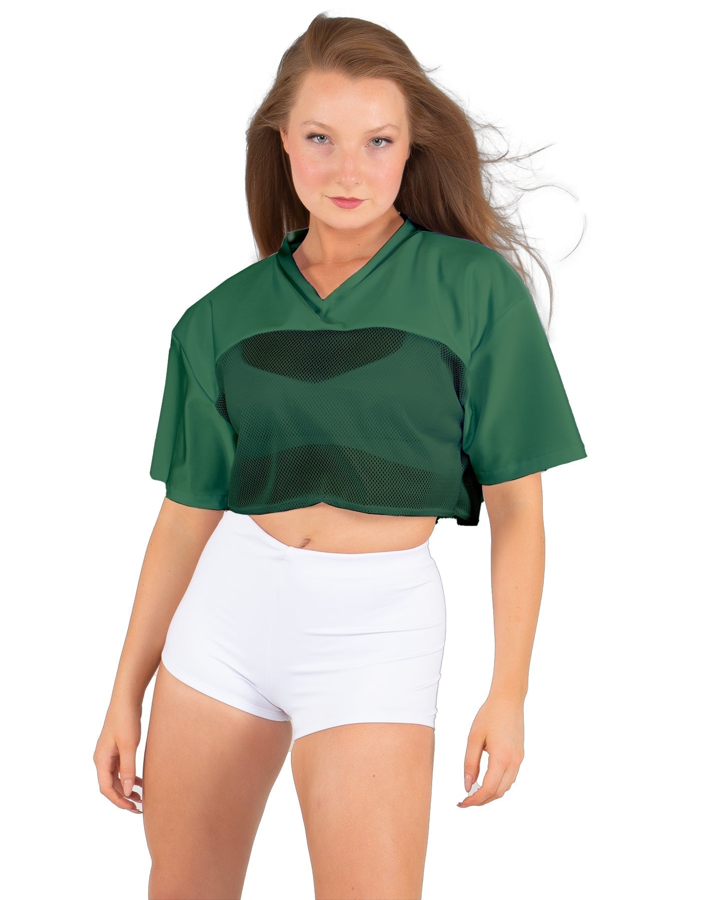 Lycra and Sport Mesh Squad Goal Yoke Tee