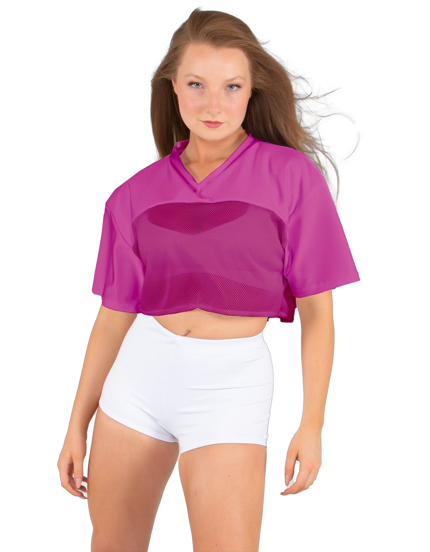 Lycra and Sport Mesh Squad Goal Yoke Tee