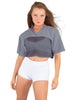 Lycra and Sport Mesh Squad Goal Yoke Tee