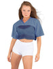Lycra and Sport Mesh Squad Goal Yoke Tee