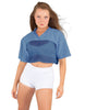 Lycra and Sport Mesh Squad Goal Yoke Tee