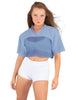 Lycra and Sport Mesh Squad Goal Yoke Tee