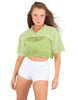Lycra and Sport Mesh Squad Goal Yoke Tee