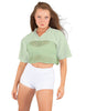 Lycra and Sport Mesh Squad Goal Yoke Tee
