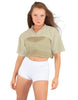 Lycra and Sport Mesh Squad Goal Yoke Tee