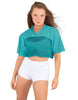 Lycra and Sport Mesh Squad Goal Yoke Tee