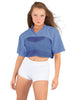 Lycra and Sport Mesh Squad Goal Yoke Tee