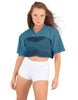 Lycra and Sport Mesh Squad Goal Yoke Tee
