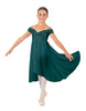 Solid Sequin Lace and Chiffon Propriety Dress