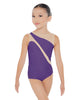 Solid Lycra Sleeveless Spectral Leotard Nude Mesh