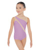 Solid Lycra Sleeveless Spectral Leotard Nude Mesh