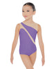 Solid Lycra Sleeveless Spectral Leotard Nude Mesh