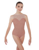 Solid Lycra Mesh Sweetheart Leotard