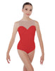 Solid Lycra Mesh Sweetheart Leotard
