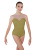 Solid Lycra Mesh Sweetheart Leotard