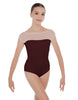 Solid Lycra Mesh Boatneck Leotard with High Back