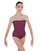 Solid Lycra Mesh Boatneck Leotard with High Back