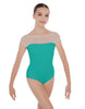 Solid Lycra Mesh Boatneck Leotard with High Back