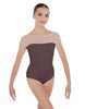 Solid Lycra Mesh Boatneck Leotard with High Back