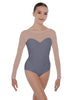 Solid Lycra LS Mesh Sweetheart Leotard