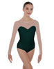 Solid Lycra LS Mesh Sweetheart Leotard