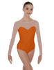 Solid Lycra LS Mesh Sweetheart Leotard