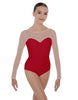 Solid Lycra LS Mesh Sweetheart Leotard