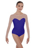 Solid Lycra LS Mesh Sweetheart Leotard