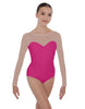 Solid Lycra LS Mesh Sweetheart Leotard