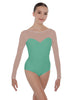 Solid Lycra LS Mesh Sweetheart Leotard