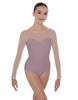 Solid Lycra LS Mesh Sweetheart Leotard