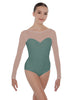 Solid Lycra LS Mesh Sweetheart Leotard