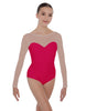 Solid Lycra LS Mesh Sweetheart Leotard