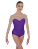 Solid Lycra LS Mesh Sweetheart Leotard
