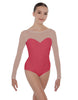 Solid Lycra LS Mesh Sweetheart Leotard